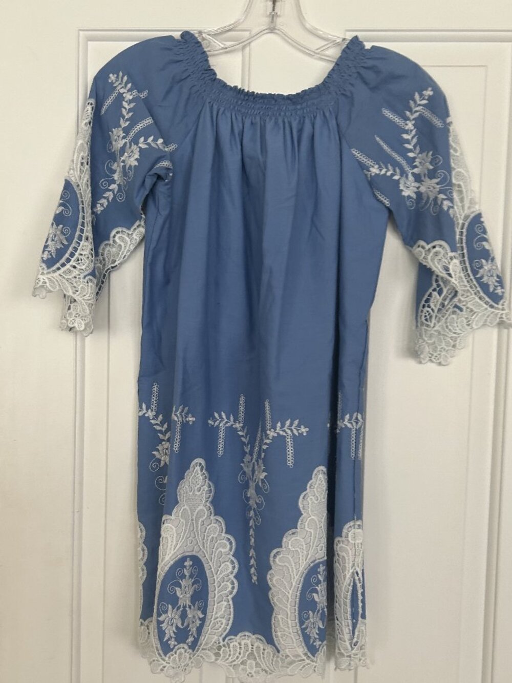 Halabaloo - Blue and White Lace Dress - Size 10 Girls - Brand New